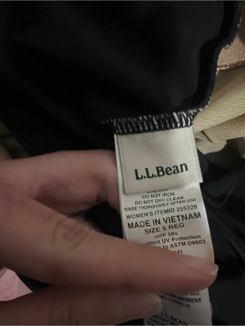 L.L. Bean Black Women's one piece swimming suit